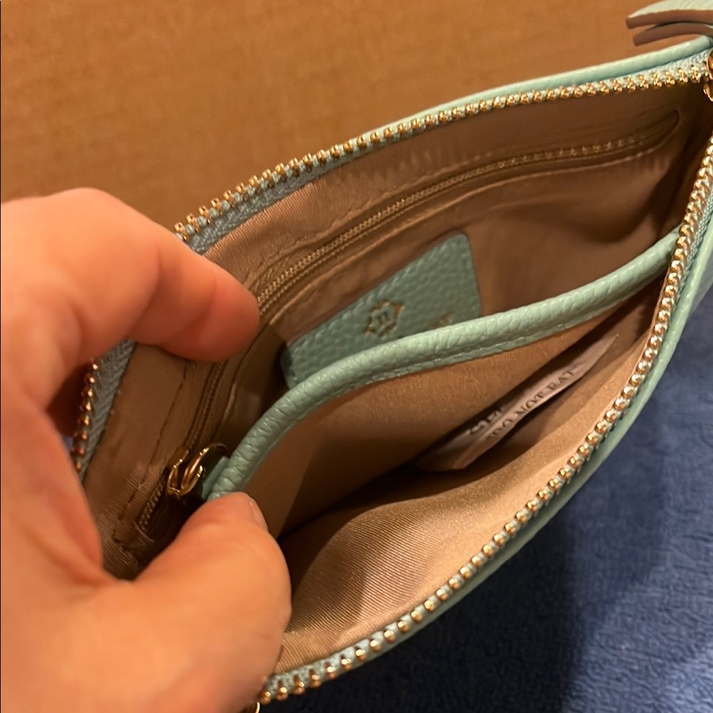 Nanette Lepore Light Green Wristlet with Gold Accents - Picture 7 of 7